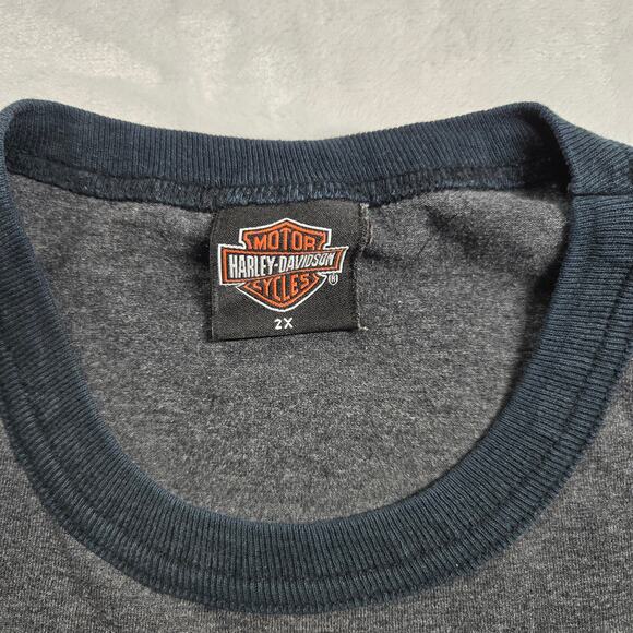 Harley Davidson T-Shirt Aruba Big Twin Made in USA 2XL 2005 Vintage Y2K - Picture 3 of 9